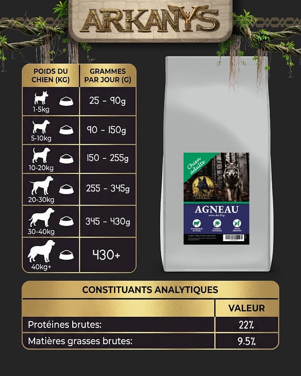 Croquettes Low Grain &ndash; Agneau avec du Riz &ndash; Chien Adulte