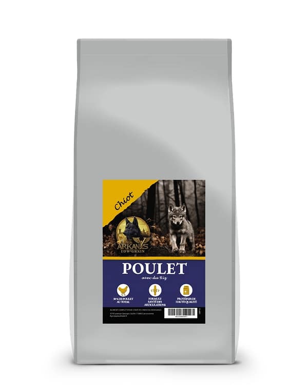 Croquettes Low Grain &ndash; Poulet avec du Riz &ndash; Chiot