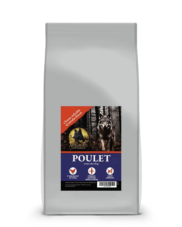 Croquettes Low Grain &ndash; Poulet avec du Riz &ndash; Chien Adulte Grande Race