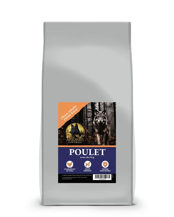 Croquettes Low Grain &ndash; Poulet avec du Riz &ndash; Chien Adulte Petite Race