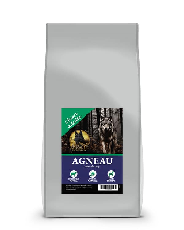 Croquettes Low Grain &ndash; Agneau avec du Riz &ndash; Chien Adulte