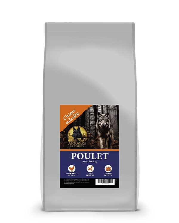 Croquettes Low Grain &ndash; Poulet avec du Riz &ndash; Chien Adulte
