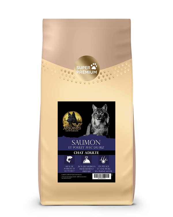 Croquettes Chat Adulte Low Grain &ndash; Saumon & Poulet