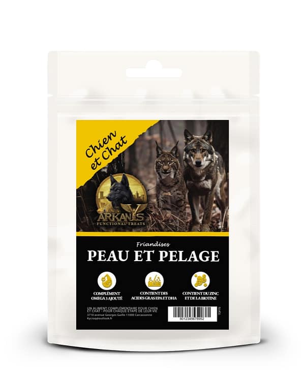 Friandises Peau et Pelage &ndash; Sans C&eacute;r&eacute;ales &ndash; 70g