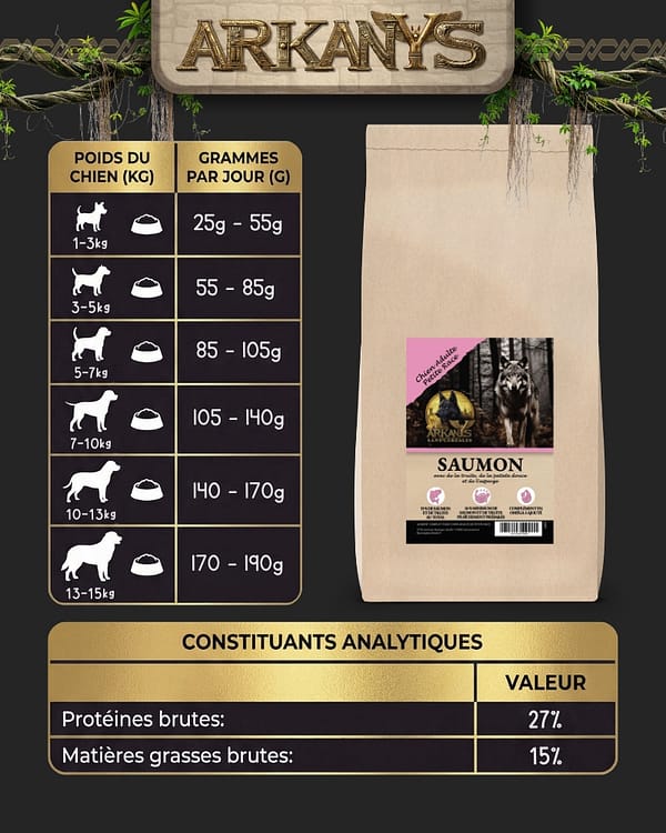 Croquettes Sans C&eacute;r&eacute;ales &ndash; Saumon & Truite avec Patate Douce et Asperge &ndash; Chien Adulte Petite Race