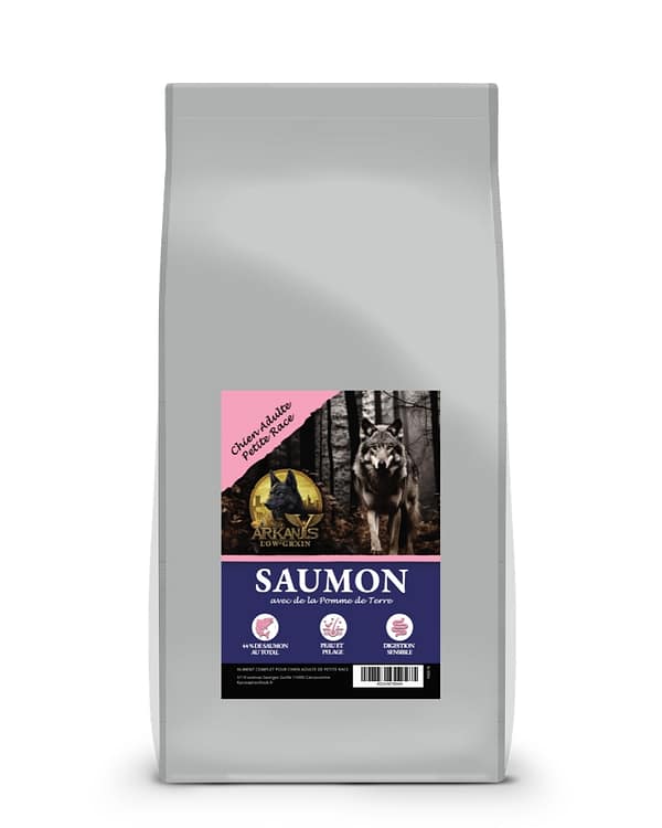 Croquettes Low Grain &ndash; Saumon avec Pomme de Terre &ndash; Chien Adulte Petite Race