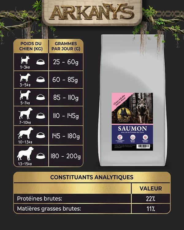 Croquettes Low Grain &ndash; Saumon avec Pomme de Terre &ndash; Chien Adulte Petite Race