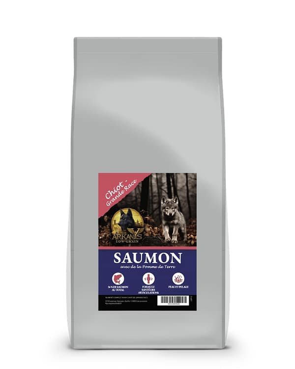 Croquettes Low Grain &ndash; Saumon avec Pomme de Terre &ndash; Chiot Grande Race
